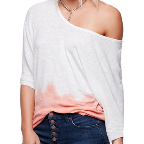 New FREE PEOPLE Cold Shoulder Top Sz M - Picture 1 of 8